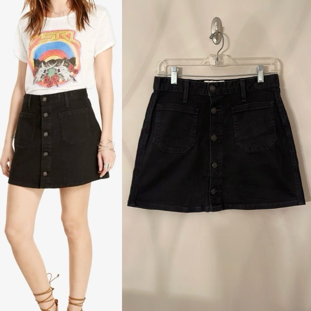 Ralph Lauren Denim & Supply Emilie Black Denim Mini Skirt Size 27